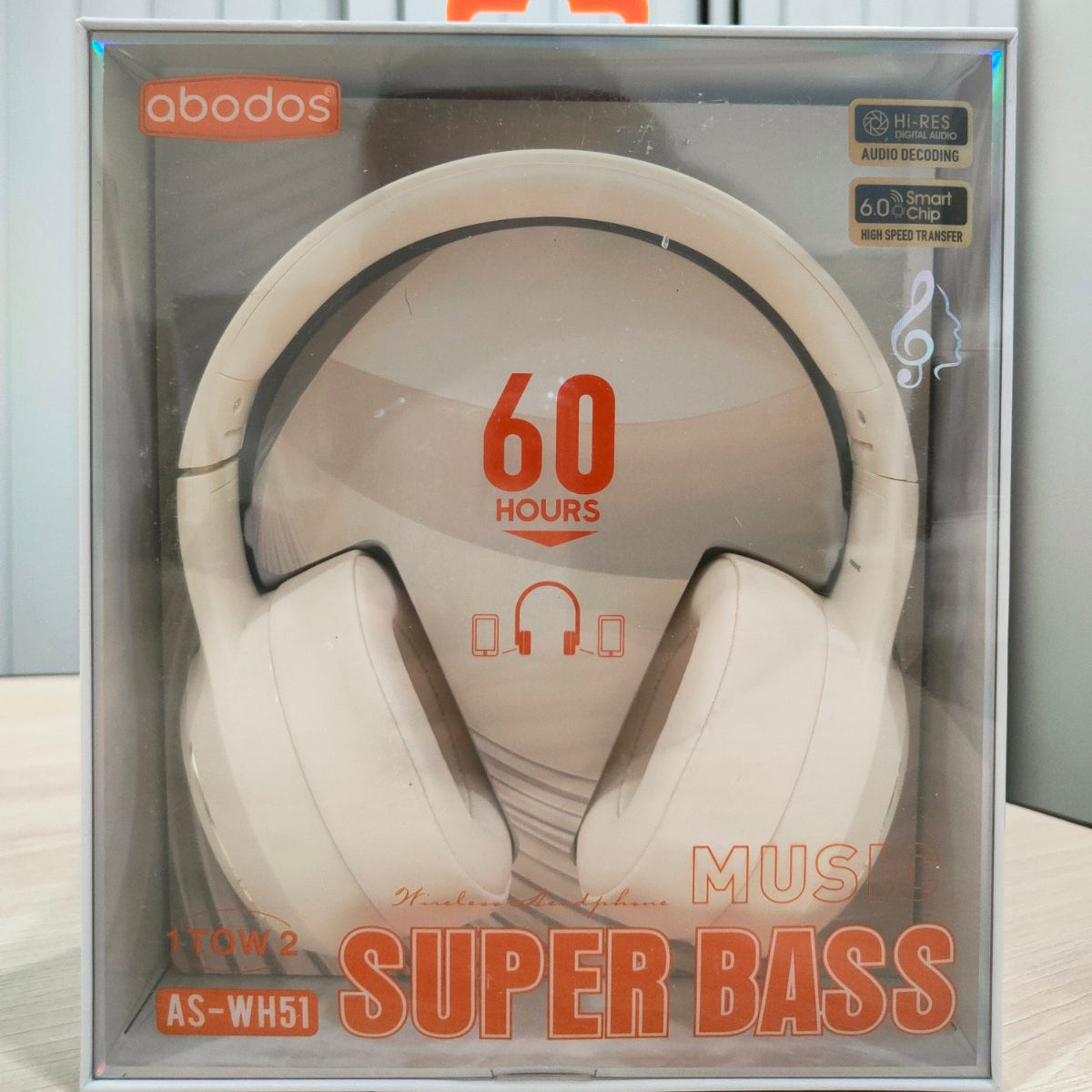 Abodos AS-WH51 Bluetooth Headphones White