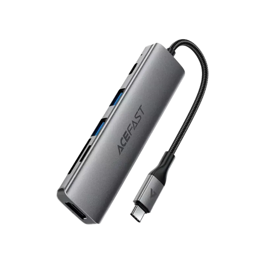 Acefast J18 6-In-1 USB-C Hub Metal Grey
