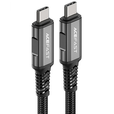 Acefast C1-09 USB-C to USB-C Aluminum Alloy Audio/Video Transmission Full-Featured Data Cable (1M) Black