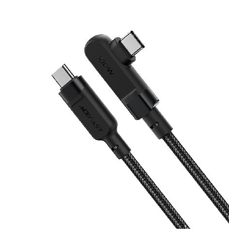 Acefast C5-03 USB-C to USB-C 100W Right Angled Cable (2M) Black