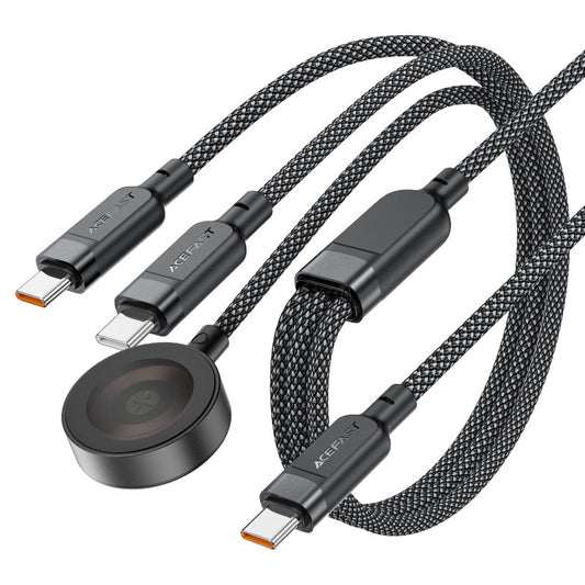 Acefast C6-11 USB-C 3-in-1 100W Charging Cable (1.2M) Black