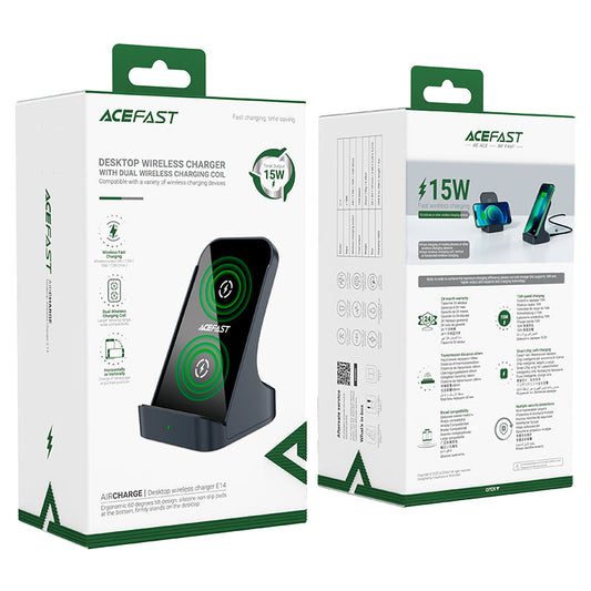 Acefast E14 Desktop Wireless Charger Space Gray