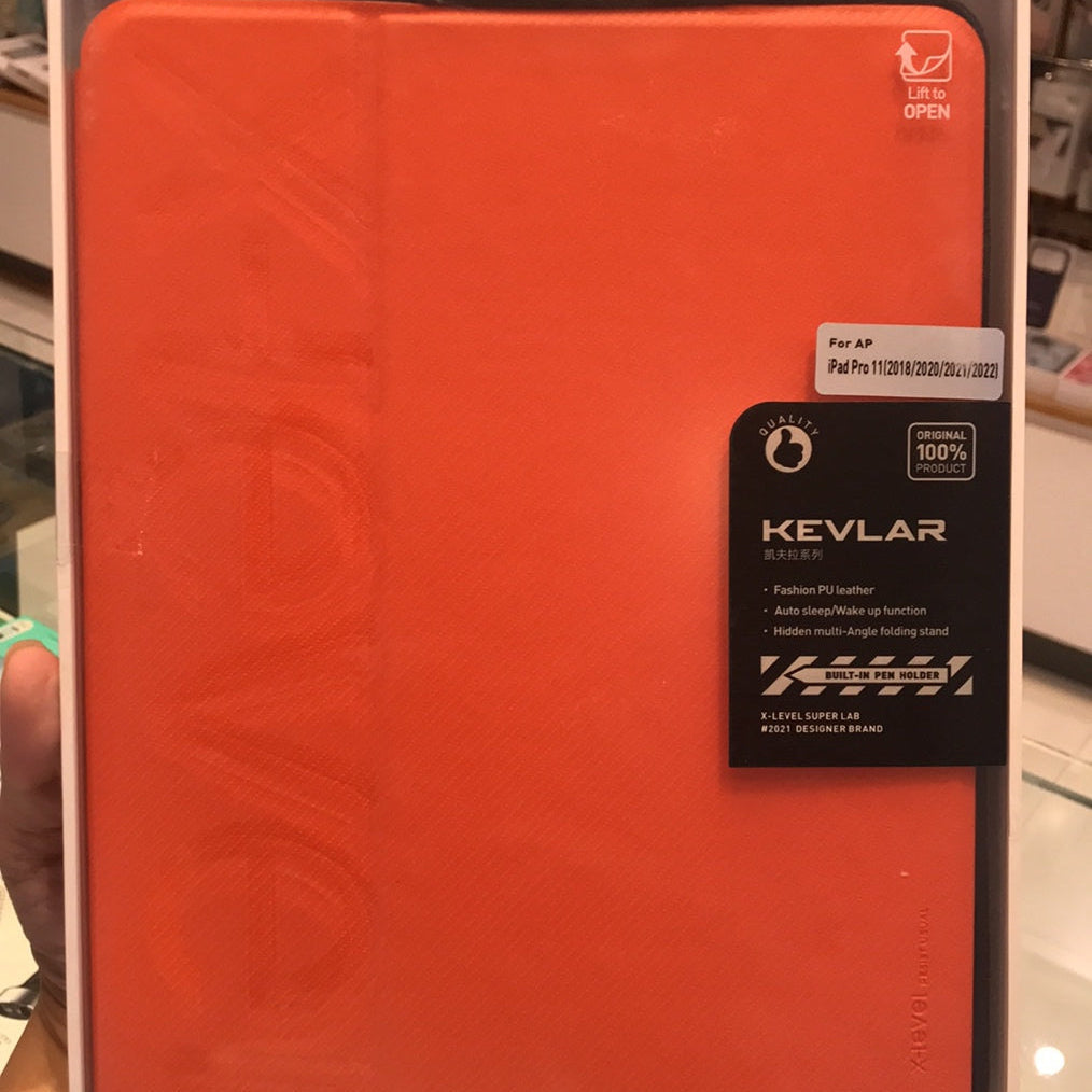 X-Level Kevlar case for iPad Pro 11 Inch 2/3/4TH Gen Orange