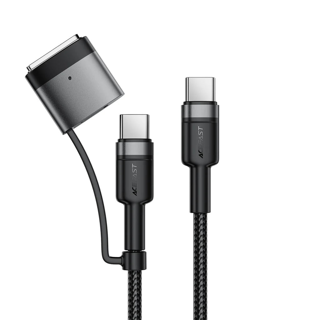 ACEFAST C22-05 USB-C TO USB-C WITH MAGSAFE 3 ADAPTER ALUMINUM ALLOY CABLE (1.2M) BLACK