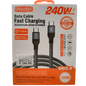Abodos AS-DS3069 240W Aluminum Alloy USB-C TO USB-C Cable (120CM) Black