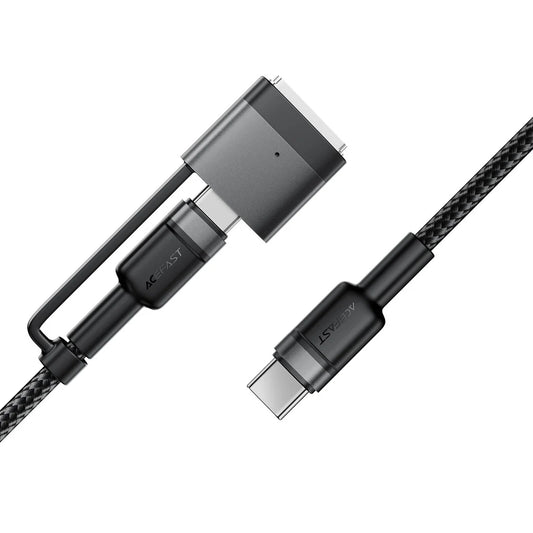 Acefast C22-05 USB-C to USB-C with Magsafe 3 Adapter Aluminum Alloy Cable (1.2M) Black