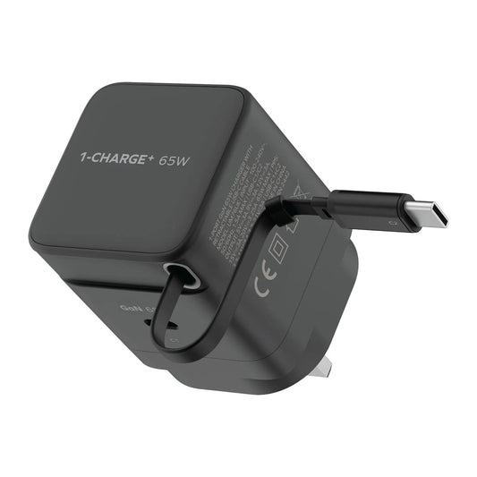 Momax 1-Charge Plus 65W Gan Charger with 1 USB-C Port (UM76CN) Black