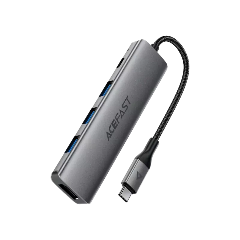 Acefast J16 5-In-1 USB-C Hub Metal Grey