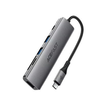 Acefast J18 6-In-1 USB-C Hub Metal Grey