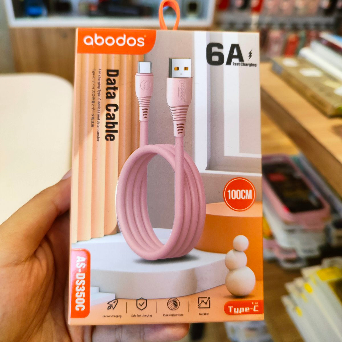 Abodos AS-DS350c Type-C USB Macaron Cable (1M)