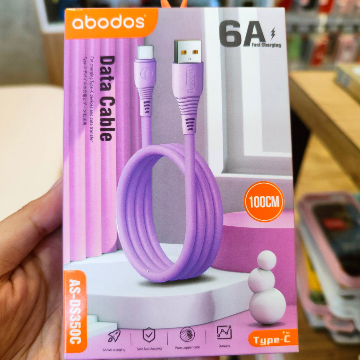 Abodos AS-DS350c Type-C USB Macaron Cable (1M)