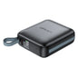 Acefast M23 22.5W 10000 mAh Powerbank with Built-in dual cables metal grey