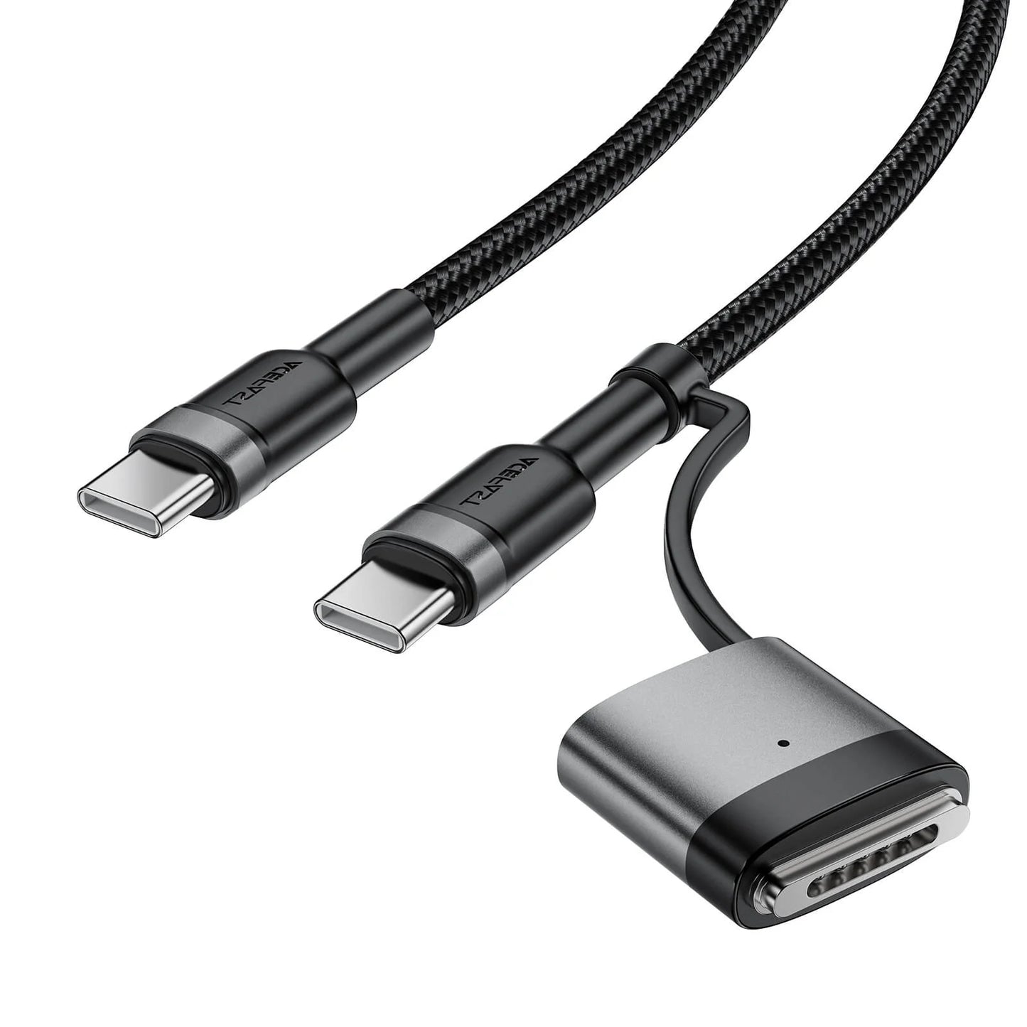 ACEFAST C22-05 USB-C TO USB-C WITH MAGSAFE 3 ADAPTER ALUMINUM ALLOY CABLE (1.2M) BLACK