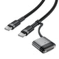 ACEFAST C22-05 USB-C TO USB-C WITH MAGSAFE 3 ADAPTER ALUMINUM ALLOY CABLE (1.2M) BLACK