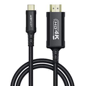 Acefast C1-10 USB-C to HDTV Aluminum Alloy Connectors HD Video Cable (1M) Black