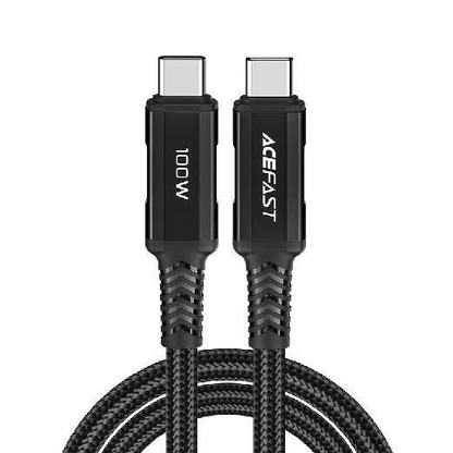 Acefast C4-03 USB-C to USB-C 100W Aluminum Alloy Cable (2M) Black