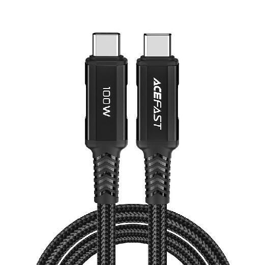 Acefast C4-03 USB-C to USB-C 100W Aluminum Alloy Cable (2M) Black