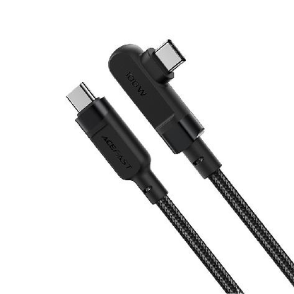 Acefast C5-03 USB-C to USB-C 100W Right Angled Cable (2M) Black