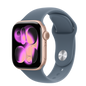 Apple Watch 11 42MM Rose Gold Aluminum with Light Blue Sport Band