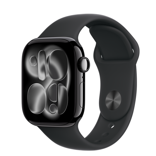 Apple Watch 11 42MM Jet Black Aluminum with Black Sport Band M/L