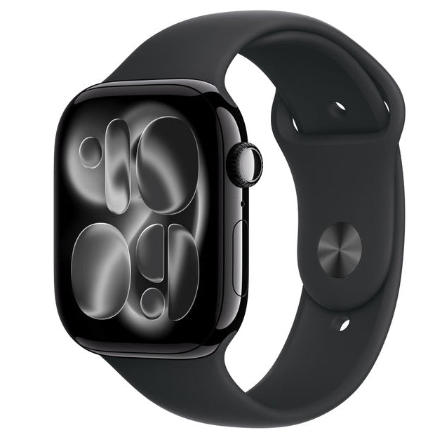 Apple Watch 11 46MM Jet Black Aluminum with Black Sport Band M/L