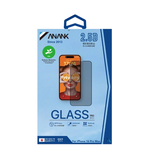 Anank 2.5D Privacy Guard for iPhone 16  Black series