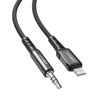 ACEFAST C1-06 LIGHTNING TO 3.5MM ALUMINUM ALLOY AUDIO CABLE (1.2M) BLACK