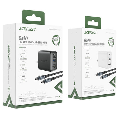 Acefast A19 65W GaN 3-Port multifunction hub charger set
