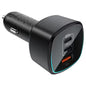 Acefast B18 200W 3-Port Fast Car Charger Black