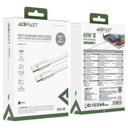Acefast C24-03 USB-C to USB-C Cable (1.2M) White