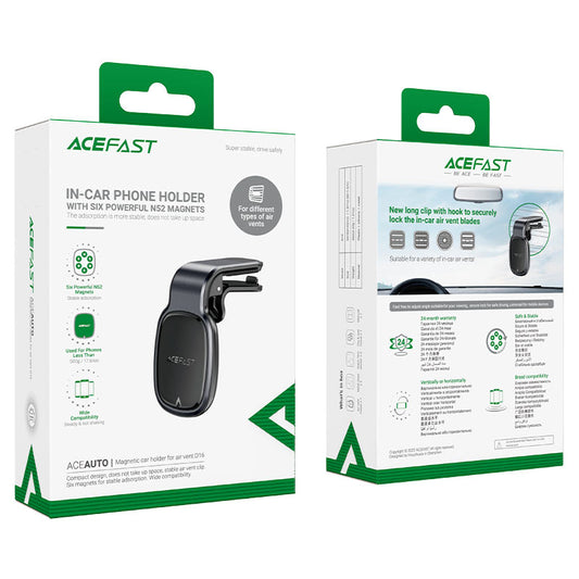 Acefast D16 Magnetic car holder for air vent metal gray