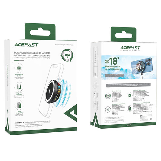 Acefast E2 Air Charge Semiconductor Cooling Wireless Charger Black