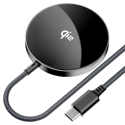 Acefast E24 QI2 Desktop Magnetic Wireless Charger Cable (1.2M) Metal Grey
