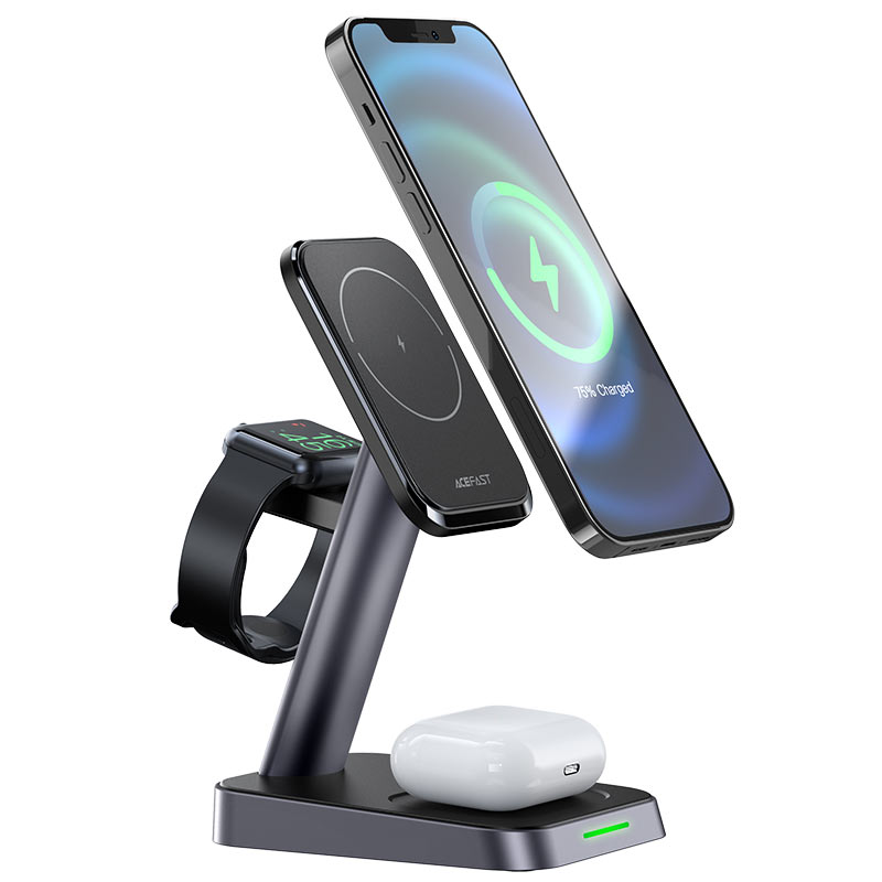 Acefast E3 Desktop 3 IN 1 Wireless Charging Stand Black