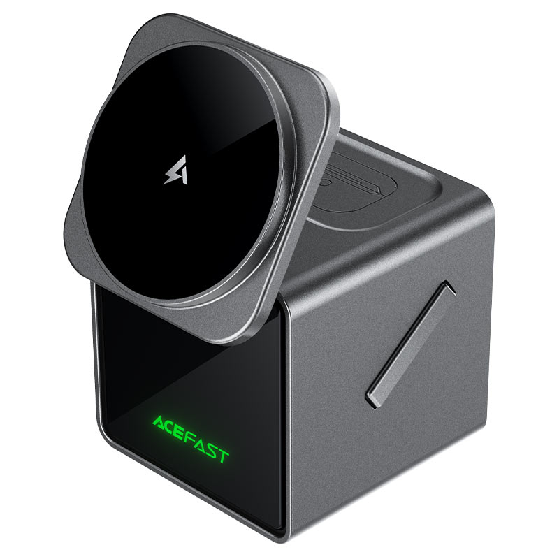 Acefast E34 22.5W 3-in-1 Wireless Desktop Charging Station Metal Gray