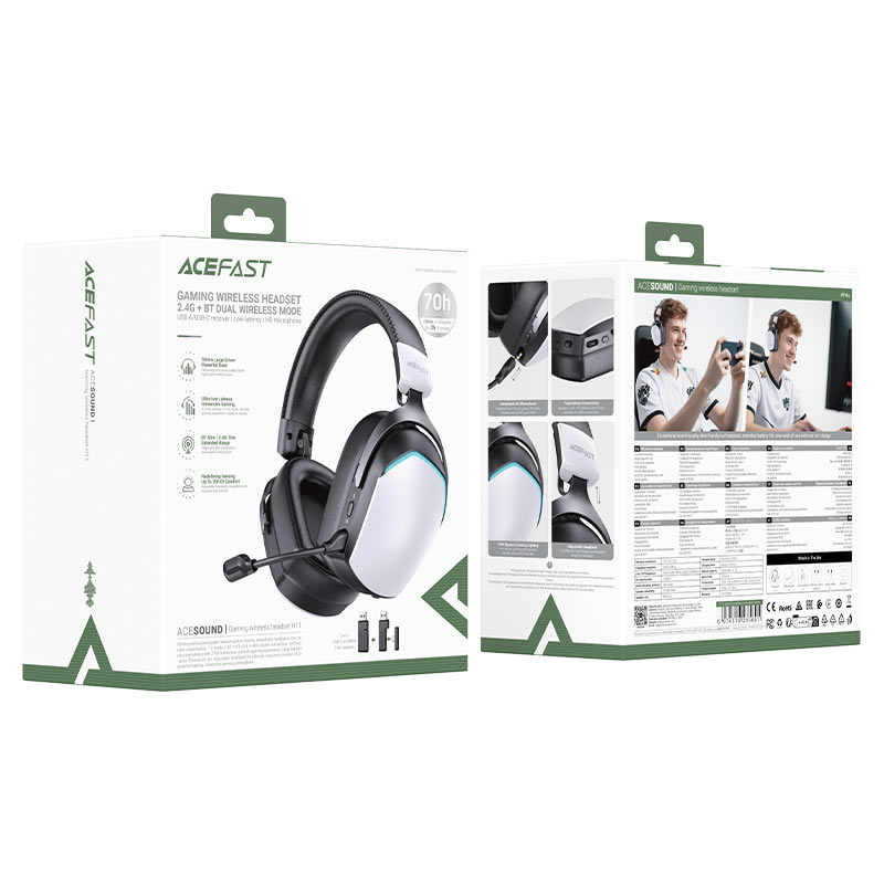 Acefast H11 Wireless Gaming Headset White