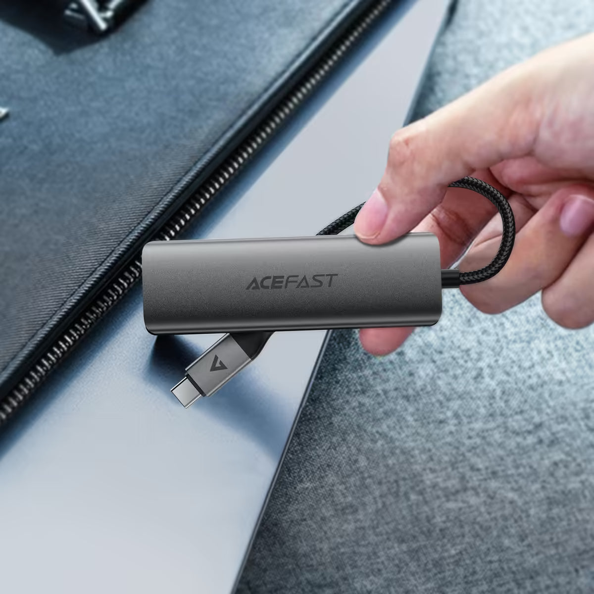 Acefast J15 4-In-1 USB-C Hub Metal Grey