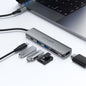 Acefast J18 6-In-1 USB-C Hub Metal Grey
