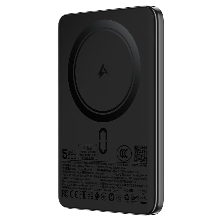 ACEFAST M38 5000 mAh PD18W ULTRA THIN MAGNETIC POWERBANK BLACK