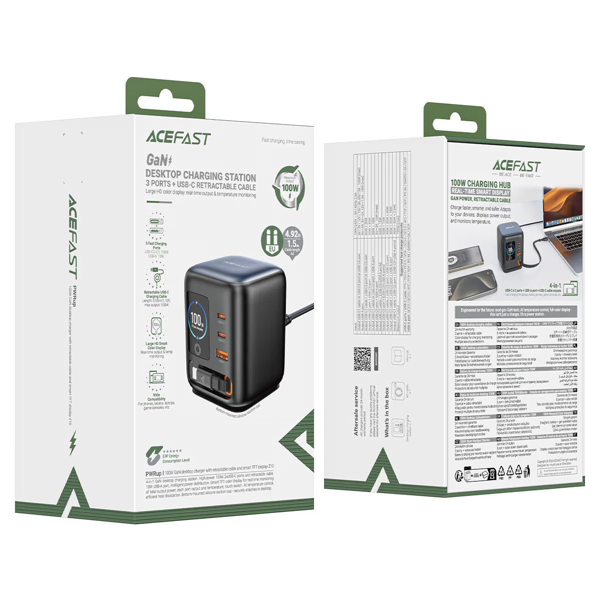 ACEFAST Z10 100W GaN 4-PORT DESKTOP POWER STATION BLACK