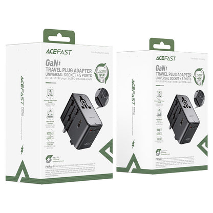 ACEFAST Z8 PD45W GaN 5-PORT TRAVEL ADAPTER BLACK