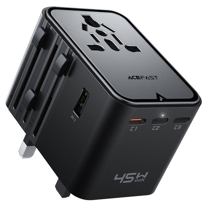 ACEFAST Z8 PD45W GaN 5-PORT TRAVEL ADAPTER BLACK