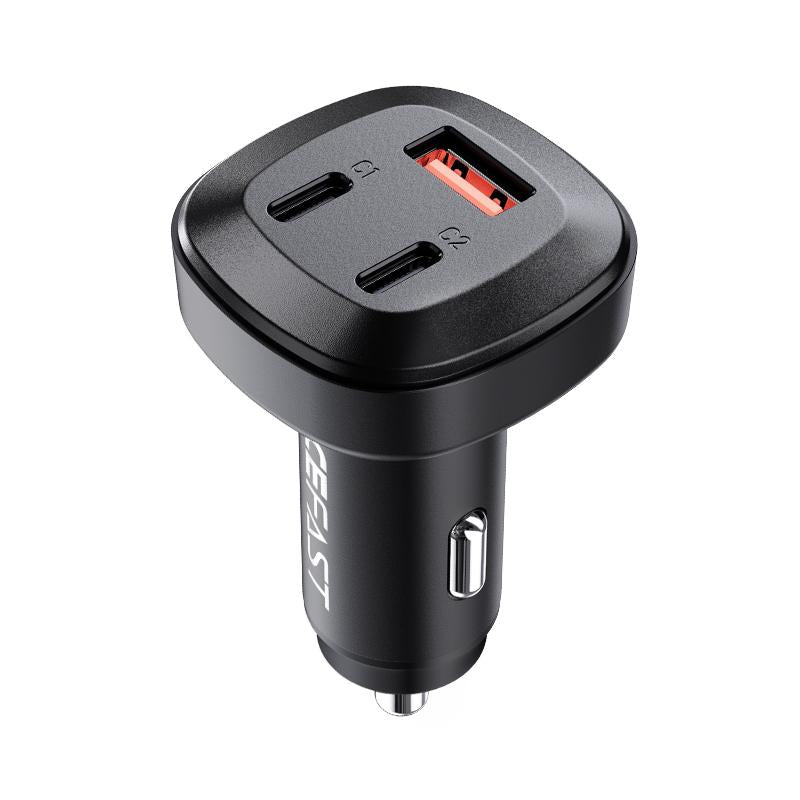 Acefast B3 66W 3-Port Car Charger Black