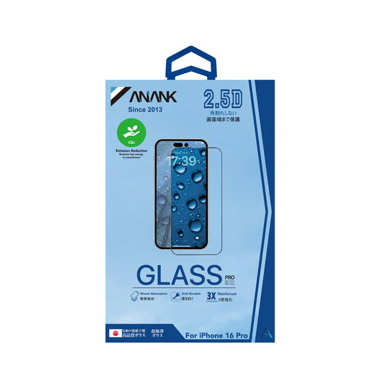 Anank 2.5 Reinforced Glass for iphone 16 Black series