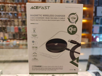 Acefast E24 QI2 Desktop Magnetic Wireless Charger Cable (1.2M) Metal Grey