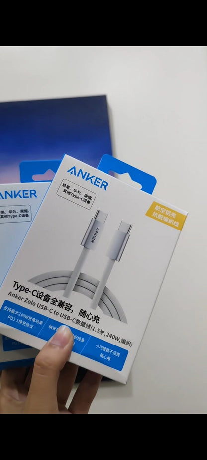 Anker Zolo USB-C to USB-C Cable (3FT) (A8060) Silver
