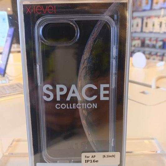 X-LEVEL SPACE CASE FOR IPHONE 16e CLEAR