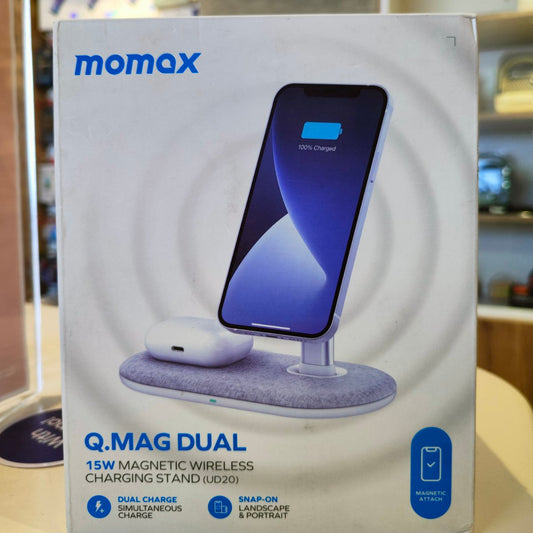 Momax Q.Mag Dual Magnetic Wireless Charging Stand (UD20)