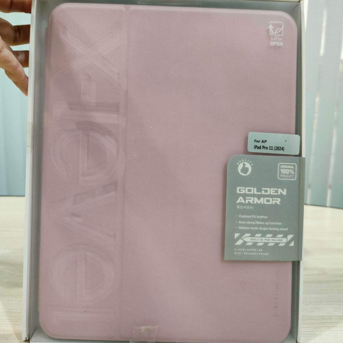 X-LEVEL GOLDEN ARMOR CASE FOR IPAD PRO 11INCH (M4) PINK