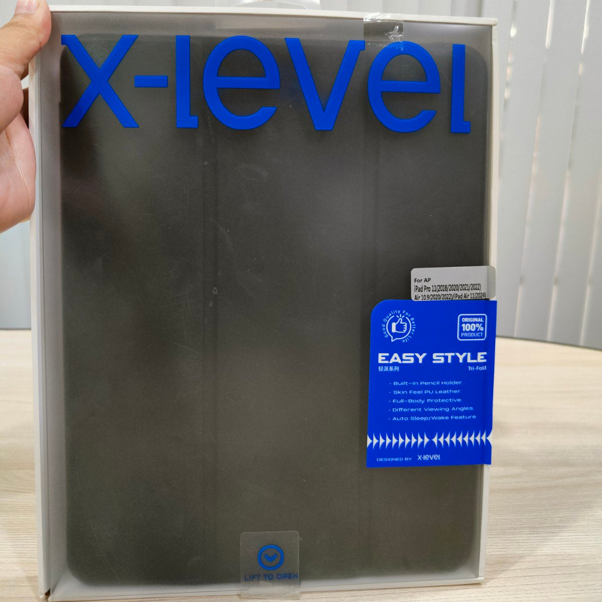 X-LEVEL EASY STYLE CASE FOR IPAD AIR 6 11INCH BLACK